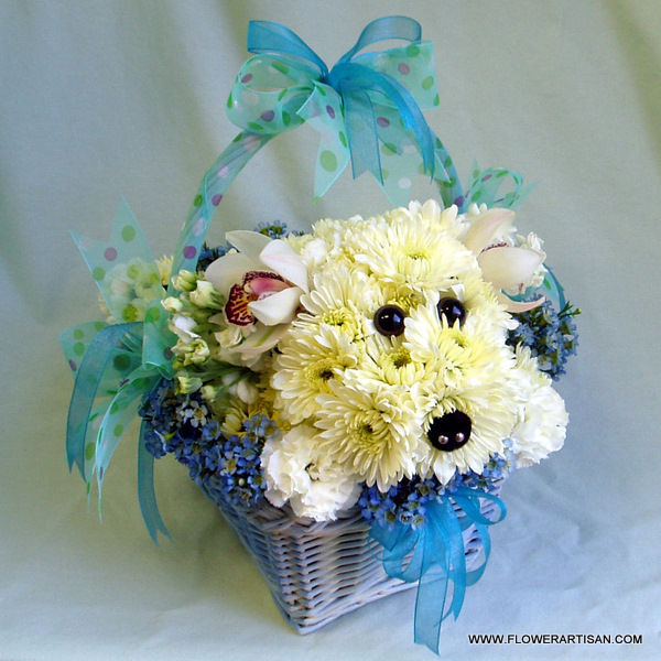 Baby Boy Puppy arrangement