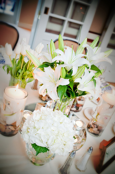 Wedding Table Centerpieces by Belvedere Flowers