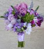 Bridesmaid bouquet in lime green and purple by belvedere flowers.jpg
