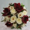 Amaryllis, roses, hypericum, waxflower for Bride.jpg