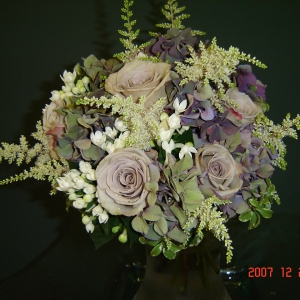 Metallica Rose and Hydrangea bouquet