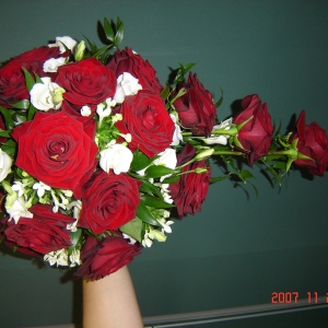 passion rose shower bouquet