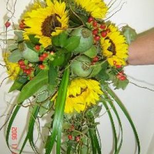 sunflower hand tied bouquet