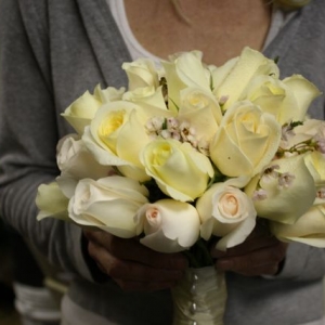 Bride in Creams, Ivories, and Blush pinks