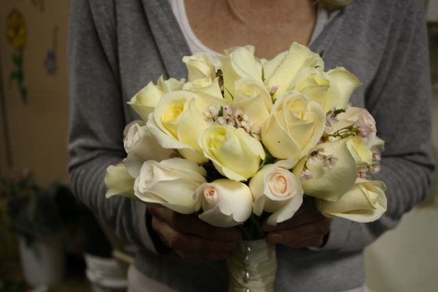 Bride in Creams, Ivories, and Blush pinks