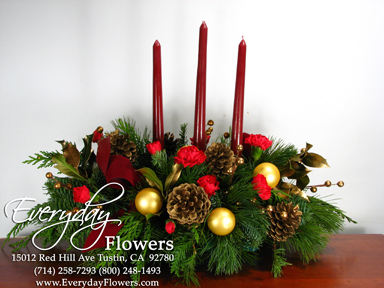 Christmas Candle Centerpiece