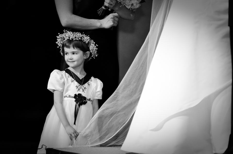 Flower Girl with Babies Breath Halo