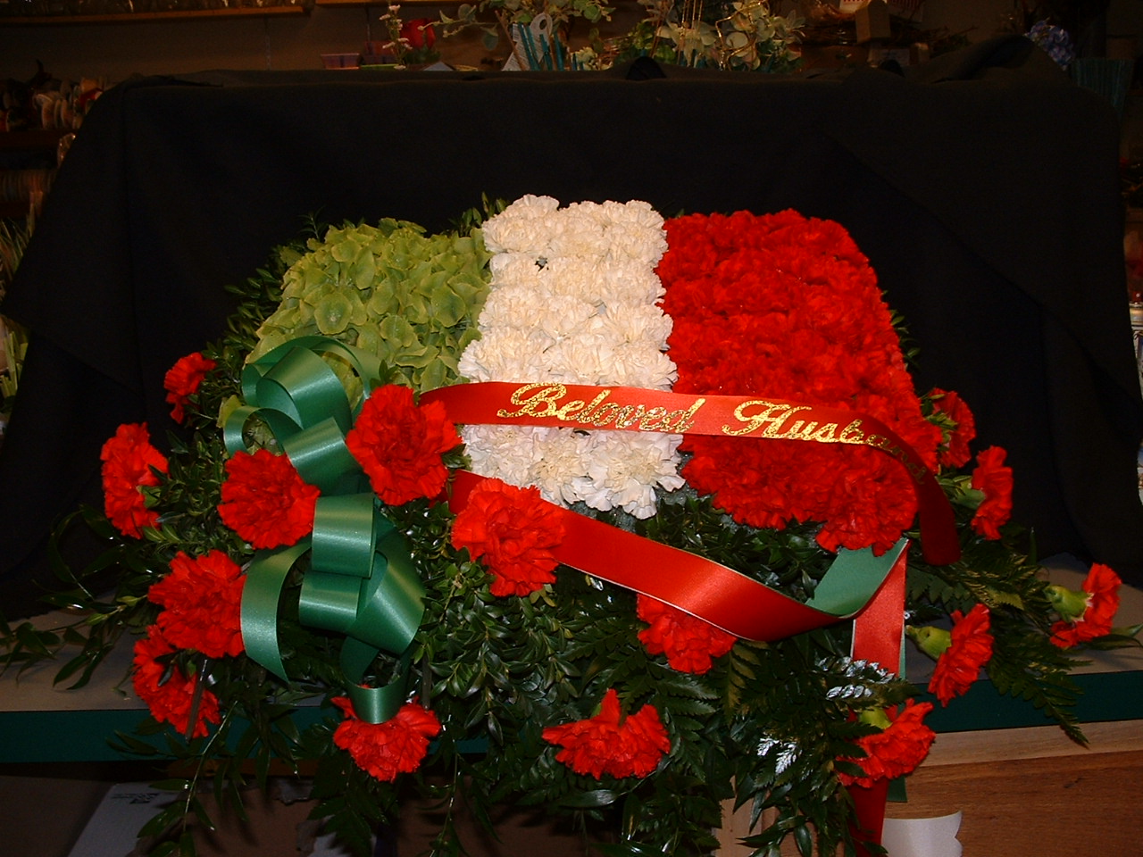 Italian Flag Casket Spray