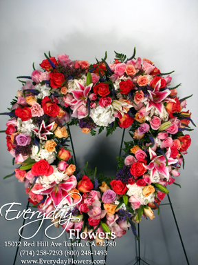 Large Open Heart Funeral Arrangement