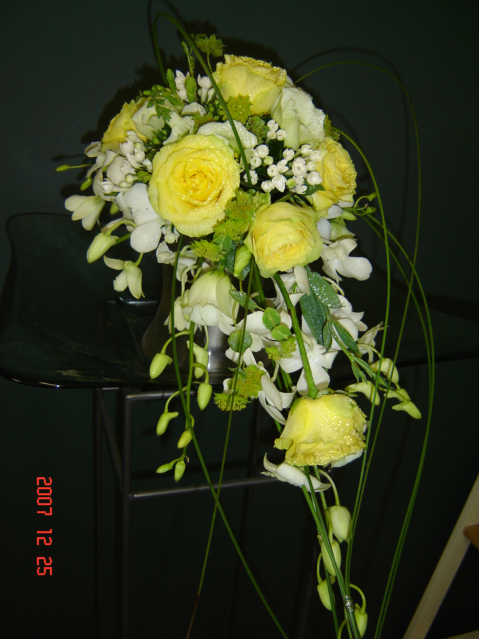 lemon rose shower bouquet