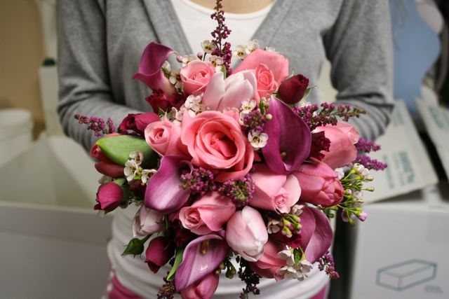 Mixed Pinks Bridesmaid Bouquet