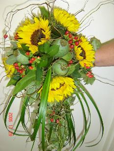 sunflower hand tied bouquet