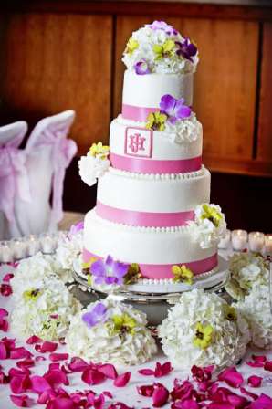 Trinity Flowers Cake with Hydrangeas and Orchids